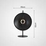 Серия настольных ламп с плафоном в виде вогнутого диска из дерева с LED подсветкой DELANO WOOD TAB Black от ImperiumLoft