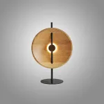 Серия настольных ламп с плафоном в виде вогнутого диска из дерева с LED подсветкой DELANO WOOD TAB от ImperiumLoft