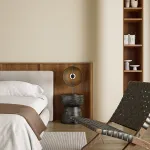 Серия настольных ламп с плафоном в виде вогнутого диска из дерева с LED подсветкой DELANO WOOD TAB Black от ImperiumLoft