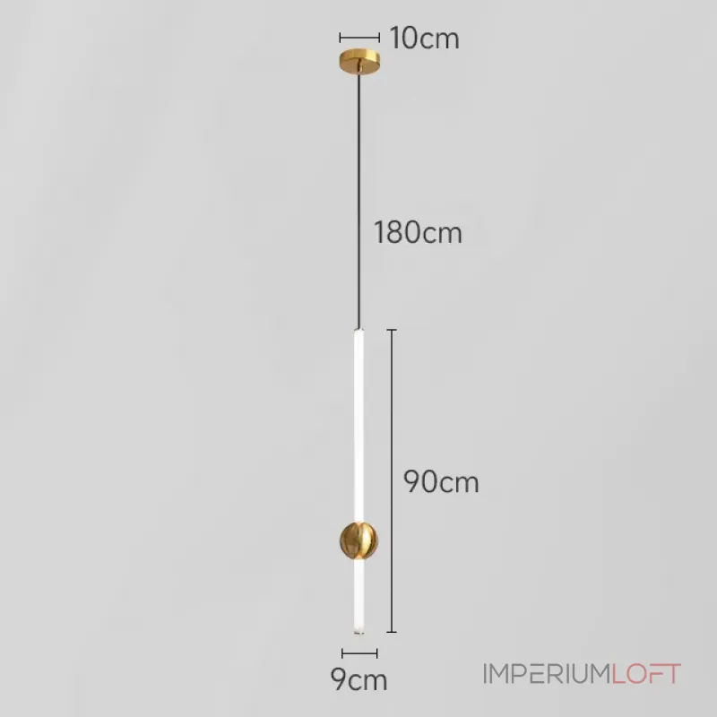 Серия светодиодных подвесных светильников в виде вертикальных стержней с шарами WAND VRT B H90 Brass от ImperiumLoft Серия светодиодных подвесных светильников в виде вертикальных стержней с шарами WAND VRT B H90 Brass от ImperiumLoft
