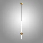 Серия светодиодных подвесных светильников в виде вертикальных стержней с шарами WAND VRT B H90 Brass от ImperiumLoft