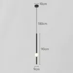 Серия светодиодных подвесных светильников в виде вертикальных стержней с шарами WAND VRT A H90 Black от ImperiumLoft