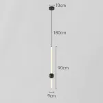 Серия светодиодных подвесных светильников в виде вертикальных стержней с шарами WAND VRT B H90 Black от ImperiumLoft