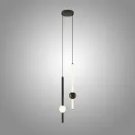 Серия светодиодных подвесных светильников в виде вертикальных стержней с шарами WAND VRT H50 L2 Black от ImperiumLoft
