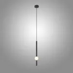 Серия светодиодных подвесных светильников в виде вертикальных стержней с шарами WAND VRT A H50 Black от ImperiumLoft