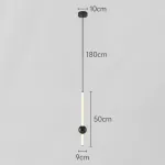 Серия светодиодных подвесных светильников в виде вертикальных стержней с шарами WAND VRT B H50 Black от ImperiumLoft