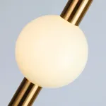 Серия светодиодных подвесных светильников в виде горизонтальных стержней с шарами WAND HRZ L2 L50 Black от ImperiumLoft