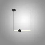 Серия светодиодных подвесных светильников в виде горизонтальных стержней с шарами WAND HRZ B L50 Black от ImperiumLoft