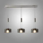 Подвесной светодиодный светильник с плафоном из дымчатого стекла и свободной регулировкой высоты HARTMUT B L3 от ImperiumLoft