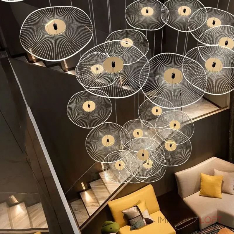 Серия подвесных светодиодных светильников с прозрачными акриловыми рассеивателями, стилизованными под цветы AMMON L5 от ImperiumLoft