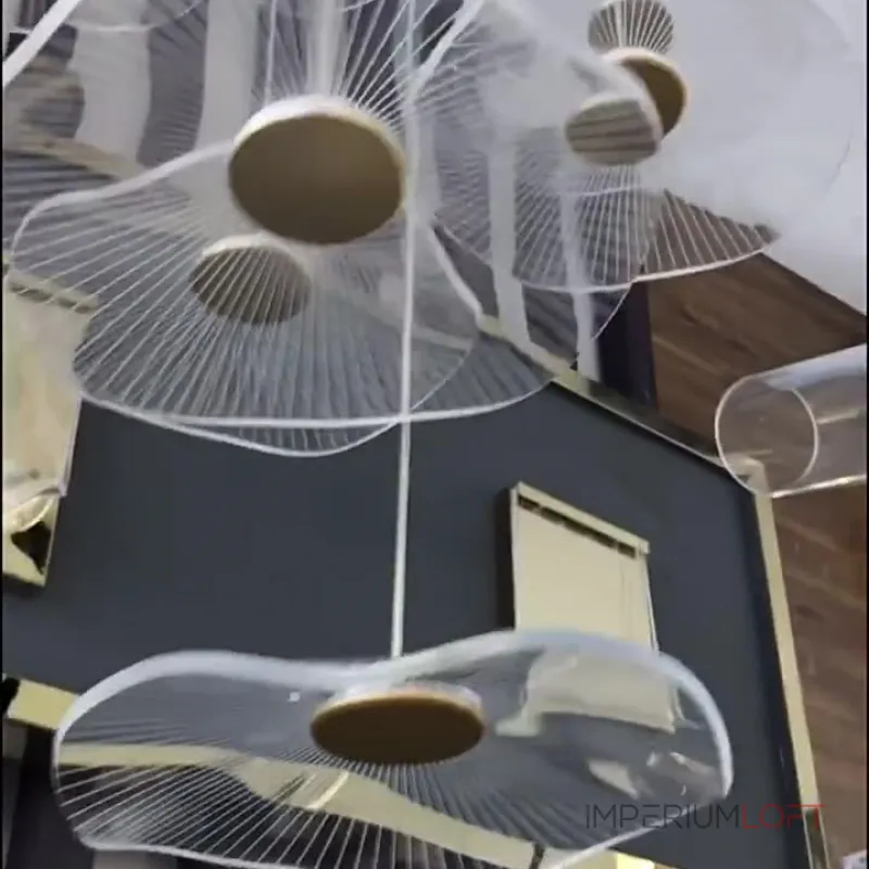 Серия подвесных светодиодных светильников с прозрачными акриловыми рассеивателями, стилизованными под цветы AMMON L5 от ImperiumLoft