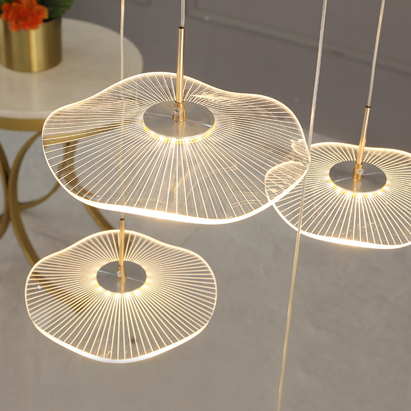 Серия подвесных светодиодных светильников с прозрачными акриловыми рассеивателями, стилизованными под цветы AMMON L5 от ImperiumLoft