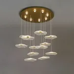 Серия подвесных светодиодных светильников с прозрачными акриловыми рассеивателями, стилизованными под цветы AMMON L12 от ImperiumLoft