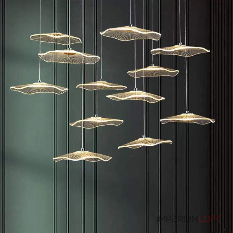 Серия подвесных светодиодных светильников с прозрачными акриловыми рассеивателями, стилизованными под цветы AMMON L5 от ImperiumLoft