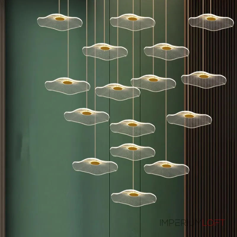 Серия подвесных светодиодных светильников с прозрачными акриловыми рассеивателями, стилизованными под цветы AMMON L5 от ImperiumLoft