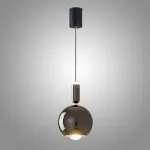 Серия подвесных светодиодных шарообразных светильников с оптической линзой в корпусе с регулировкой высоты подвеса TOFT ORB Black от ImperiumLoft