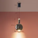 Серия подвесных светодиодных шарообразных светильников с оптической линзой в корпусе с регулировкой высоты подвеса TOFT ORB Black от ImperiumLoft