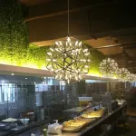 Серия светильников в форме шара из металлических лент с точечными светодиодными источниками FIREWORK D50 от ImperiumLoft