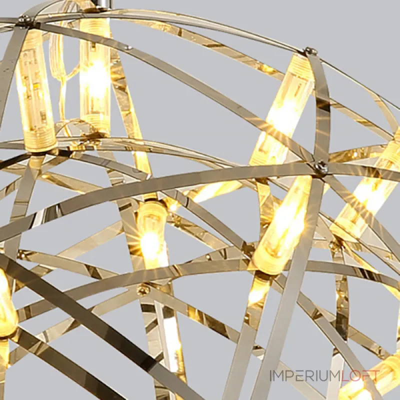 Серия светильников в форме шара из металлических лент с точечными светодиодными источниками FIREWORK D50 от ImperiumLoft