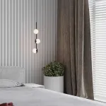 Серия подвесных светильников с тремя шарообразными плафонами на изогнутой стойке BROR Black от ImperiumLoft