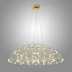 Серия подвесных люстр со светодиодными источниками света на ажурном металлическом каркасе купольной формы REIER D100 Silver от ImperiumLoft