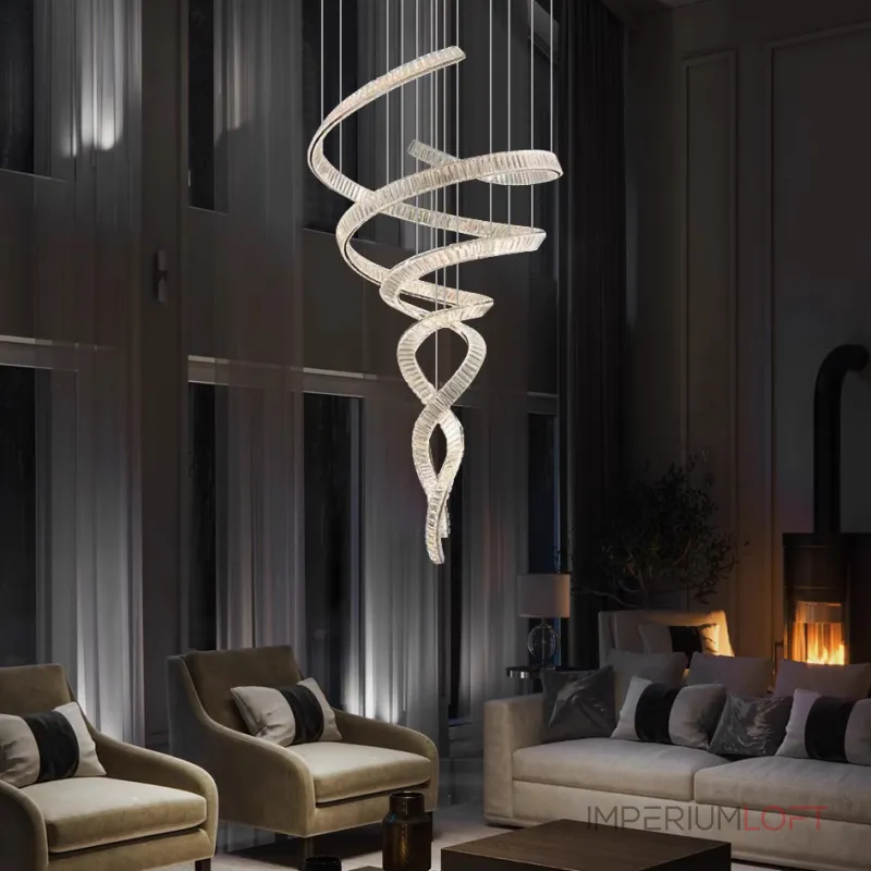 Подвесная люстра BERTOLDA SPIRAL D80 Silver