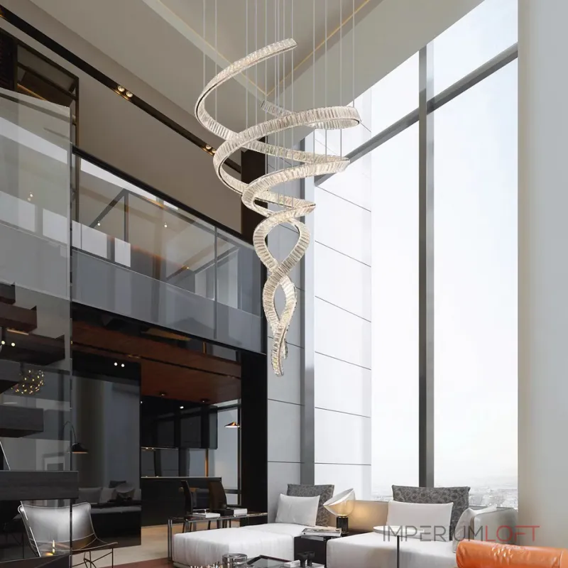 Подвесная люстра BERTOLDA SPIRAL D80 Silver