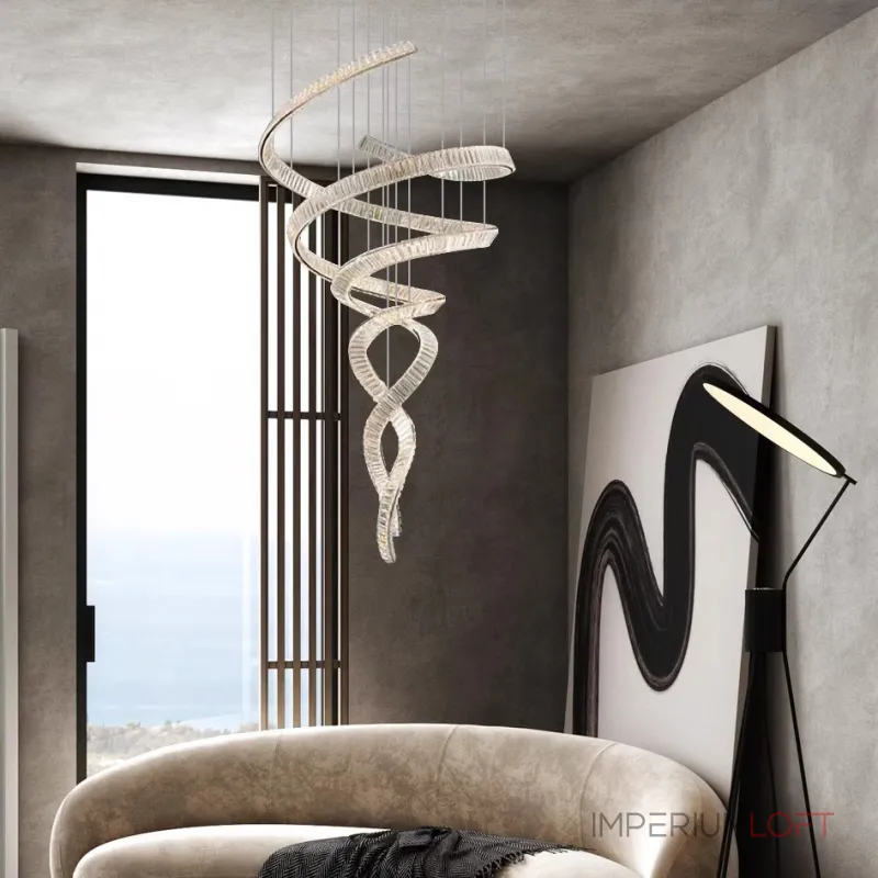 Подвесная люстра BERTOLDA SPIRAL D80 Silver