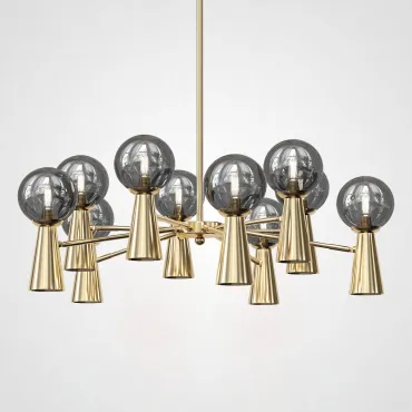 Люстра на штанге ABELINA L20 Gold Grey