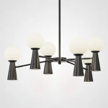 Люстра на штанге ABELINA L12 Black White