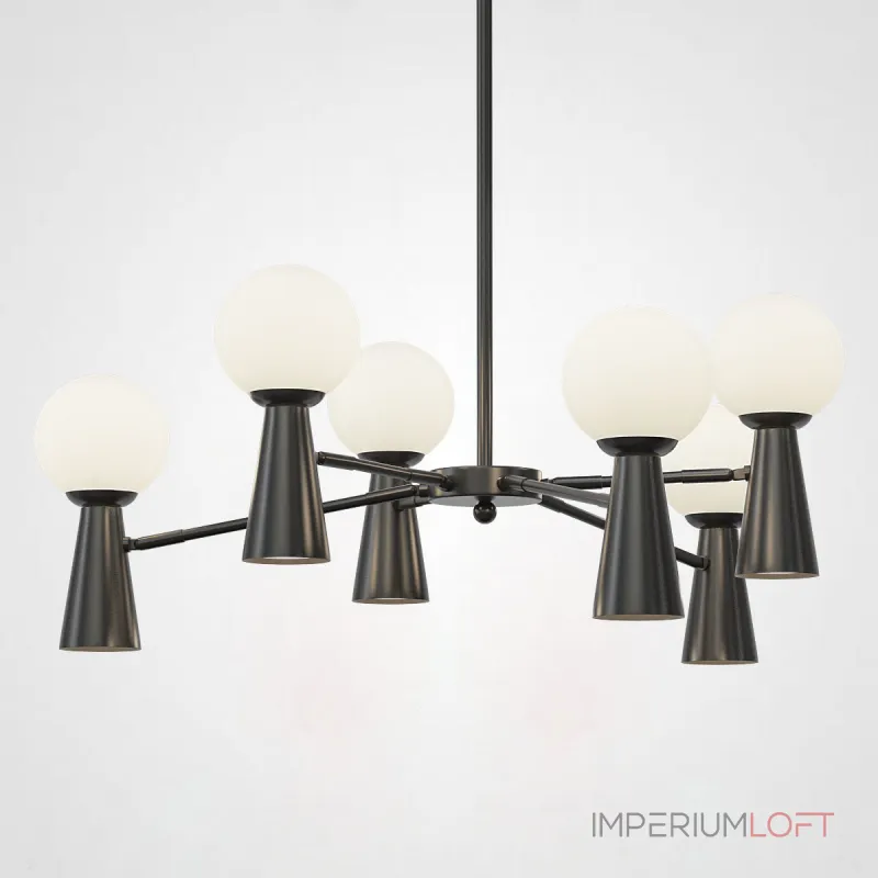 Люстра на штанге ABELINA L12 Black White Люстра на штанге ABELINA L12 Black White