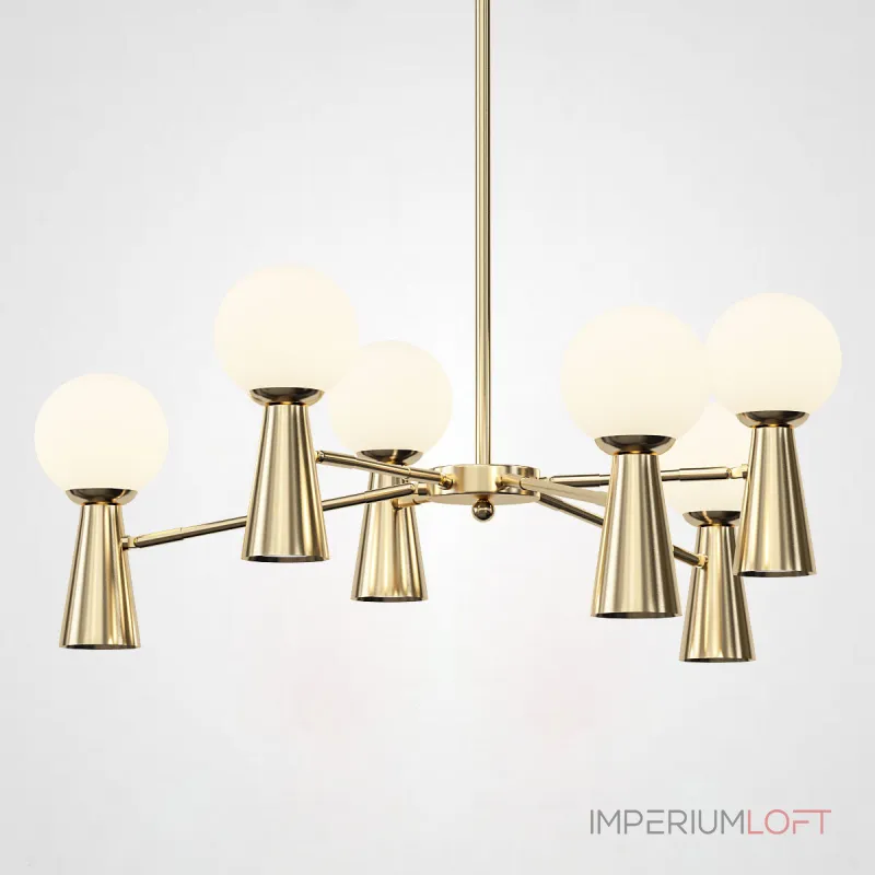 Люстра на штанге ABELINA L12 Gold White Люстра на штанге ABELINA L12 Gold White