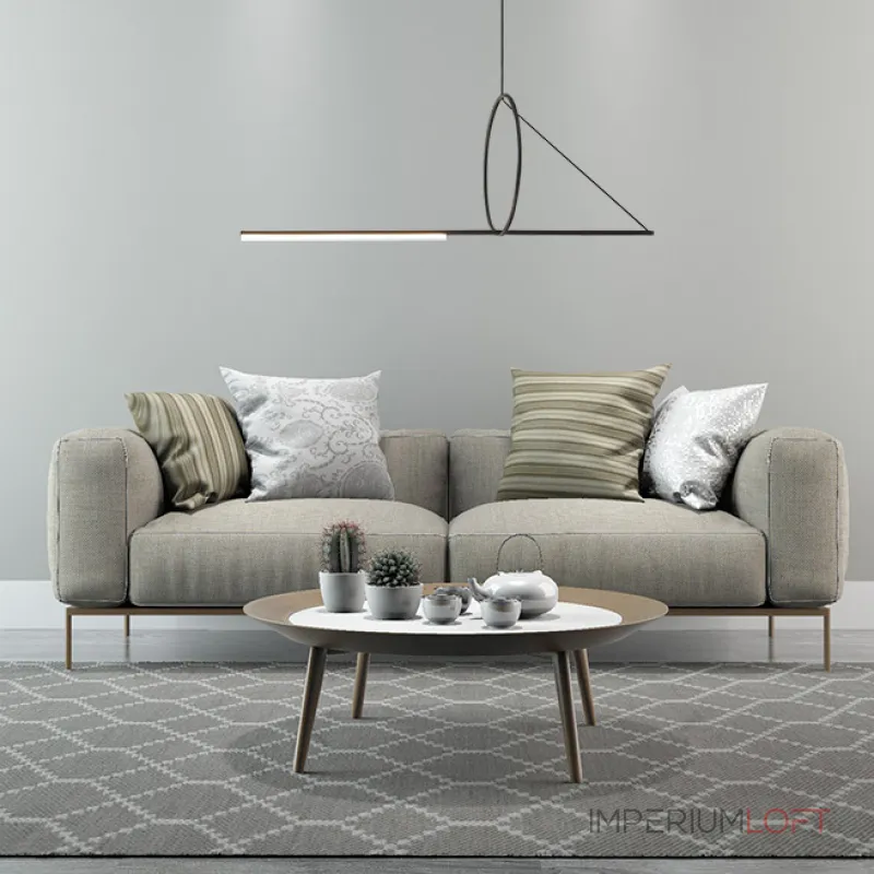 Подвесной светильник SUSPENSION CERCLE ET TRAIT – GRAPHITE SATINE L120 от ImperiumLoft