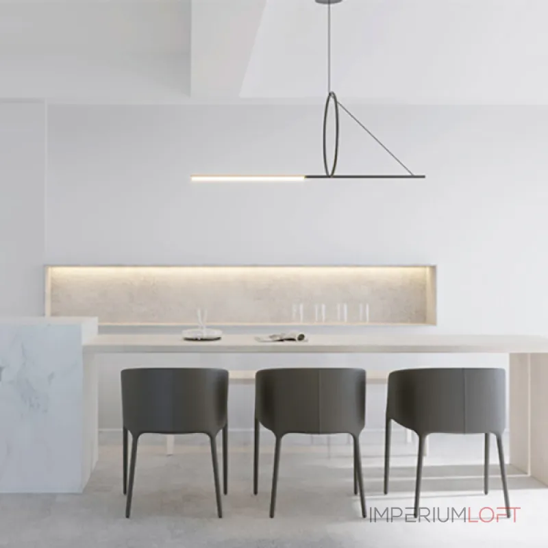 Подвесной светильник SUSPENSION CERCLE ET TRAIT – GRAPHITE SATINE L120 от ImperiumLoft