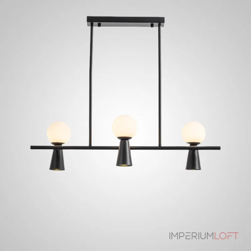 Потолочный светильник ABELINA LONG L10 Black Amber от ImperiumLoft