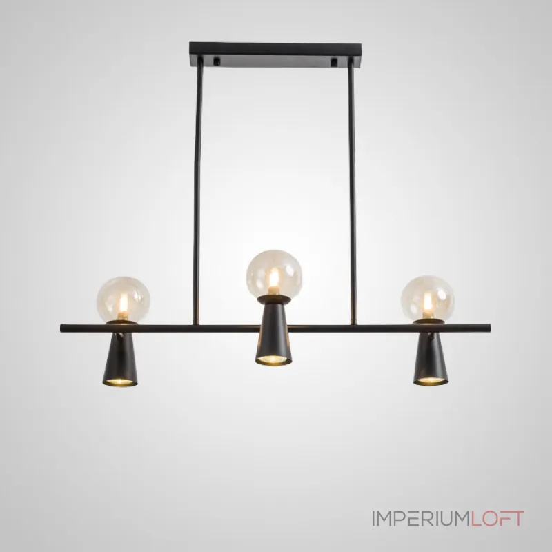 Потолочный светильник ABELINA LONG L10 Black Amber от ImperiumLoft