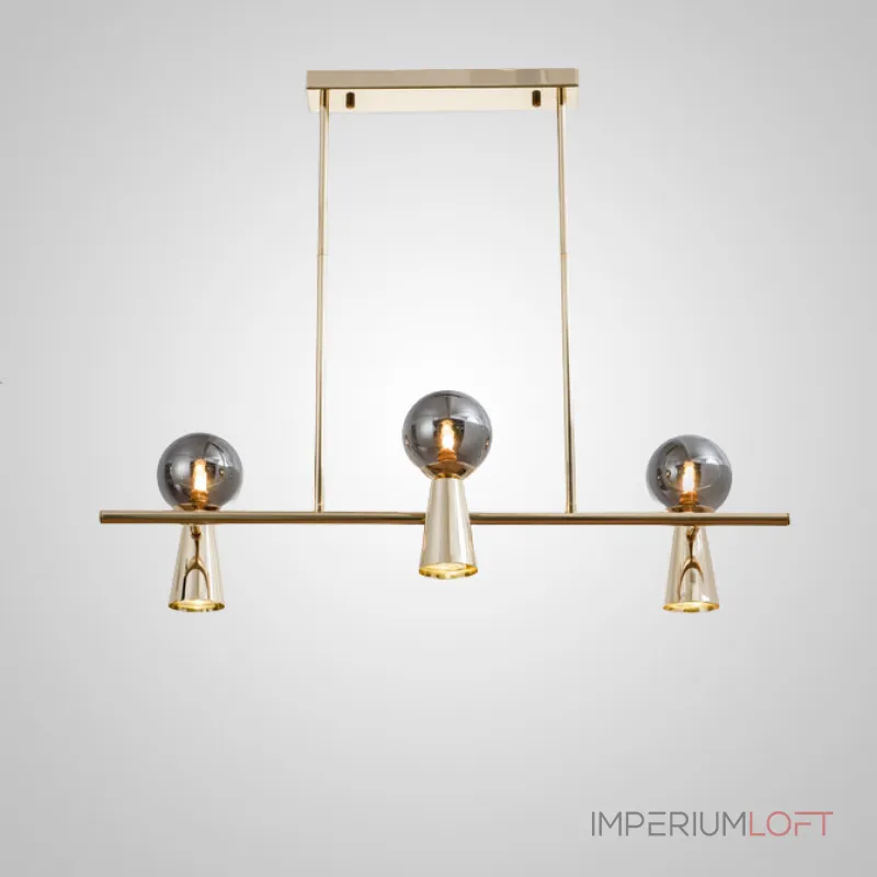 Потолочный светильник ABELINA LONG L10 Black Amber от ImperiumLoft