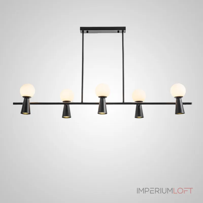 Потолочный светильник ABELINA LONG L10 Black Amber от ImperiumLoft