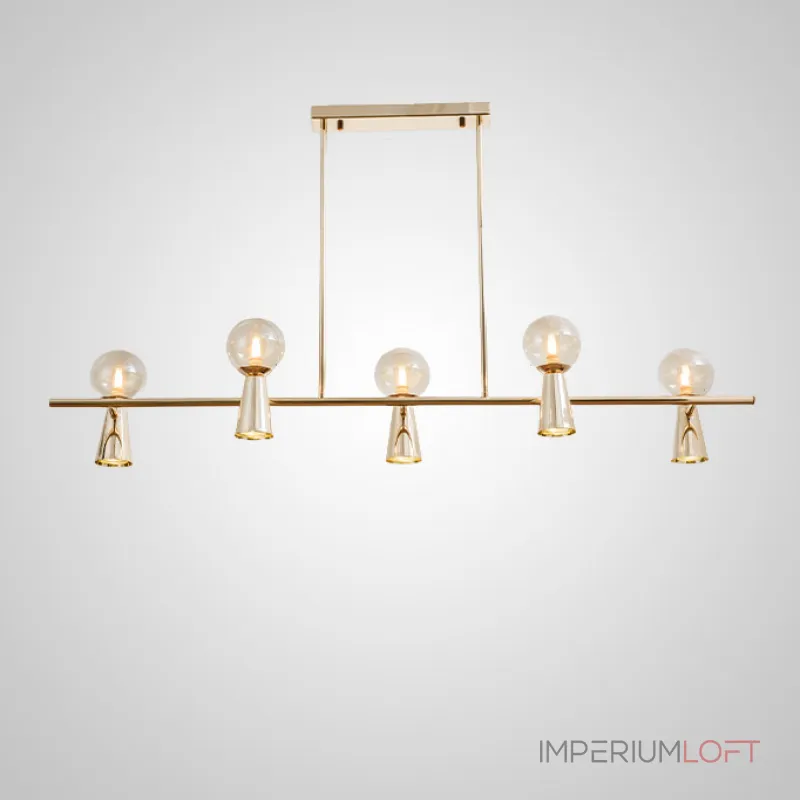 Потолочный светильник ABELINA LONG L10 Black Amber от ImperiumLoft