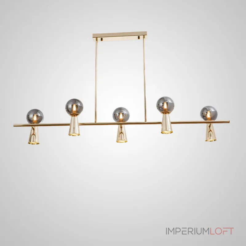 Потолочный светильник ABELINA LONG L10 Black Amber от ImperiumLoft