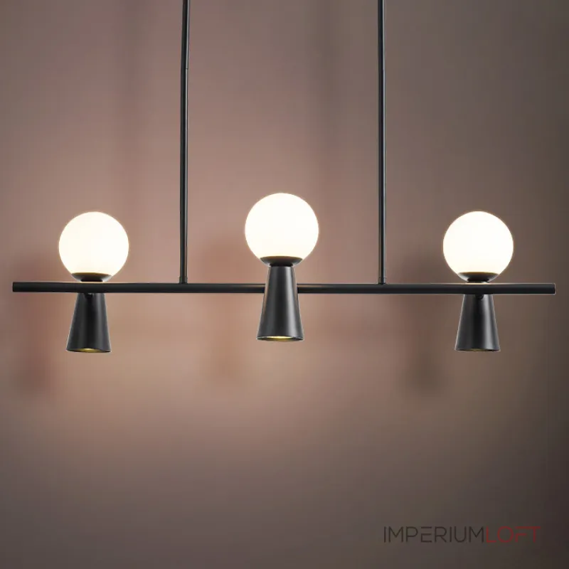 Потолочный светильник ABELINA LONG L10 Black Amber от ImperiumLoft