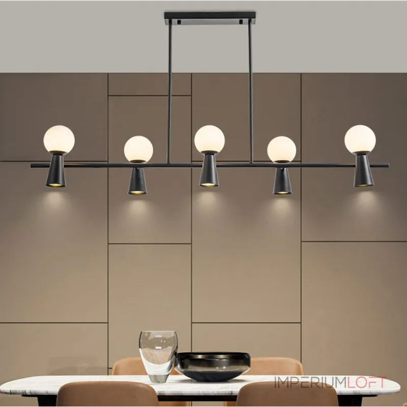 Потолочный светильник ABELINA LONG L10 Black Amber от ImperiumLoft