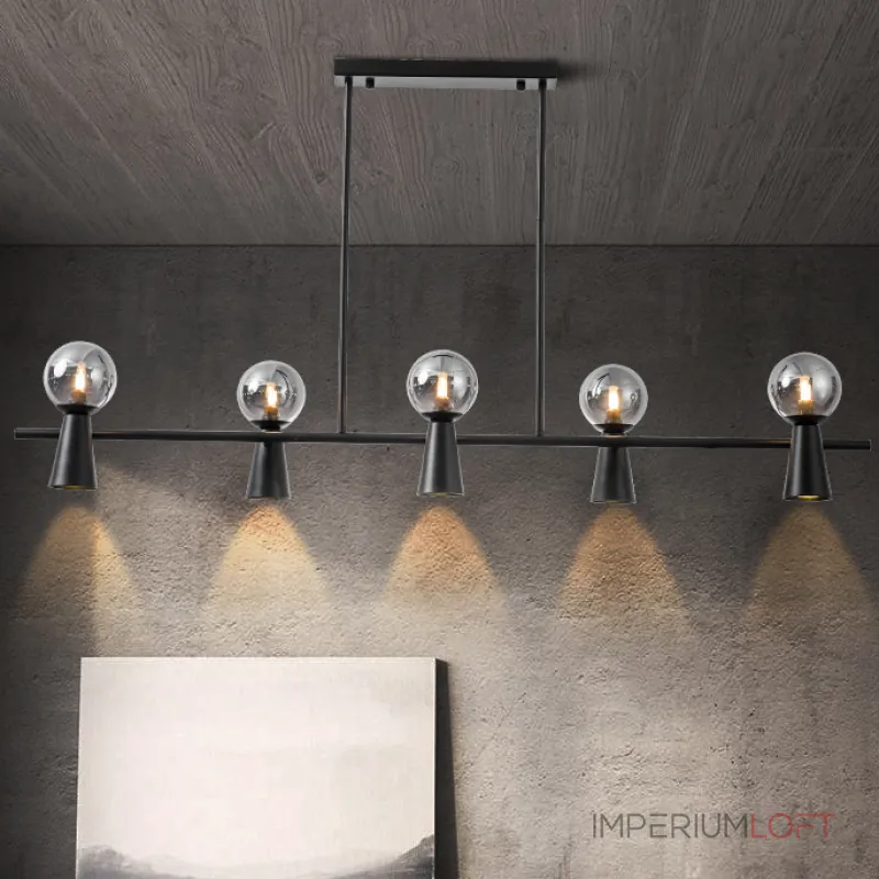 Потолочный светильник ABELINA LONG L10 Black Amber от ImperiumLoft