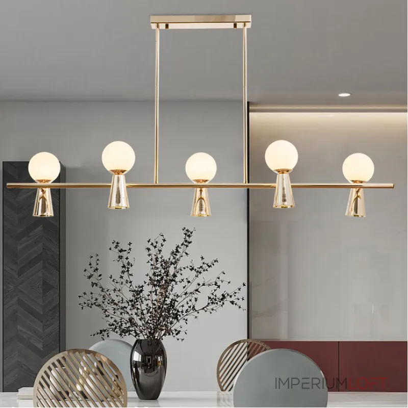 Потолочный светильник ABELINA LONG L10 Black Amber от ImperiumLoft