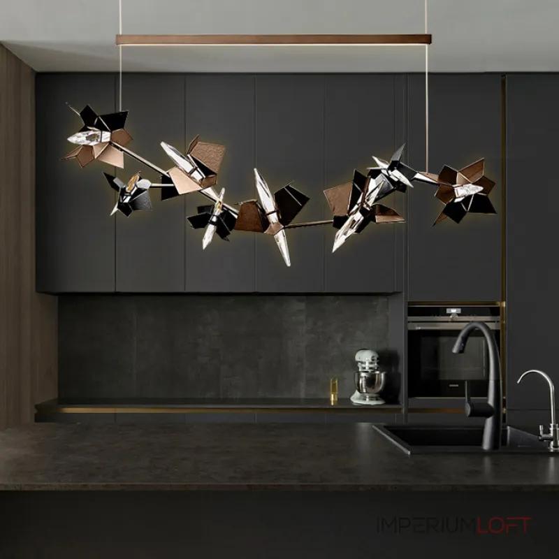 Подвесной светильник BERGAMO L150 Black от ImperiumLoft