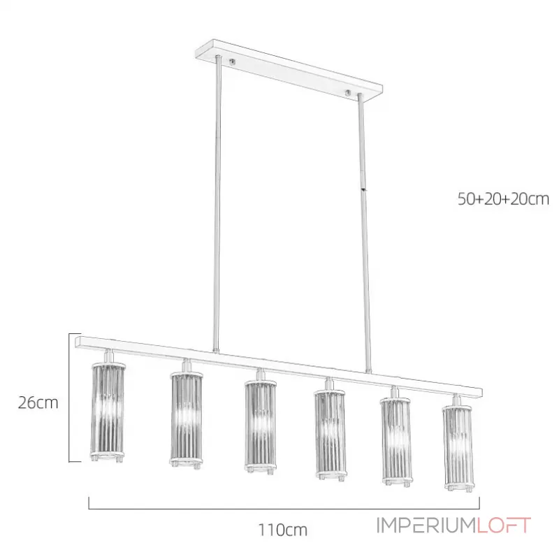 Подвесной светильник HILDIS LONG L6 от ImperiumLoft