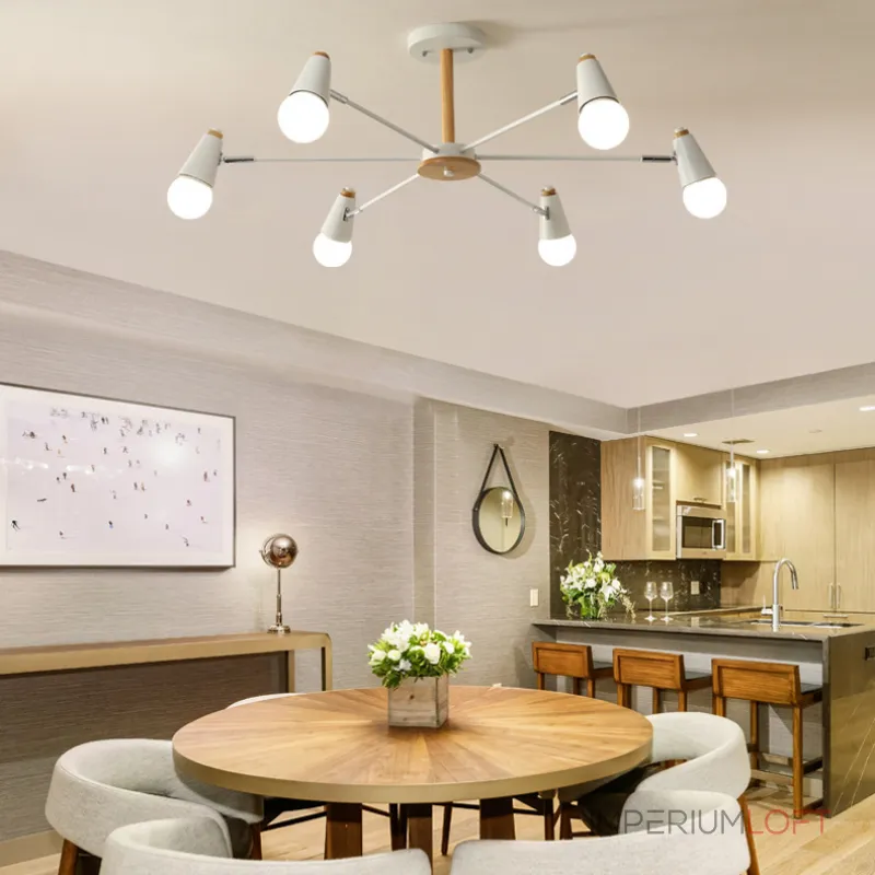 Потолочная люстра ROTARY L8 White Потолочная люстра ROTARY L8 White