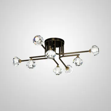 Потолочная люстра RH CH L8 Brass Black Потолочная люстра RH CH L8 Brass Black