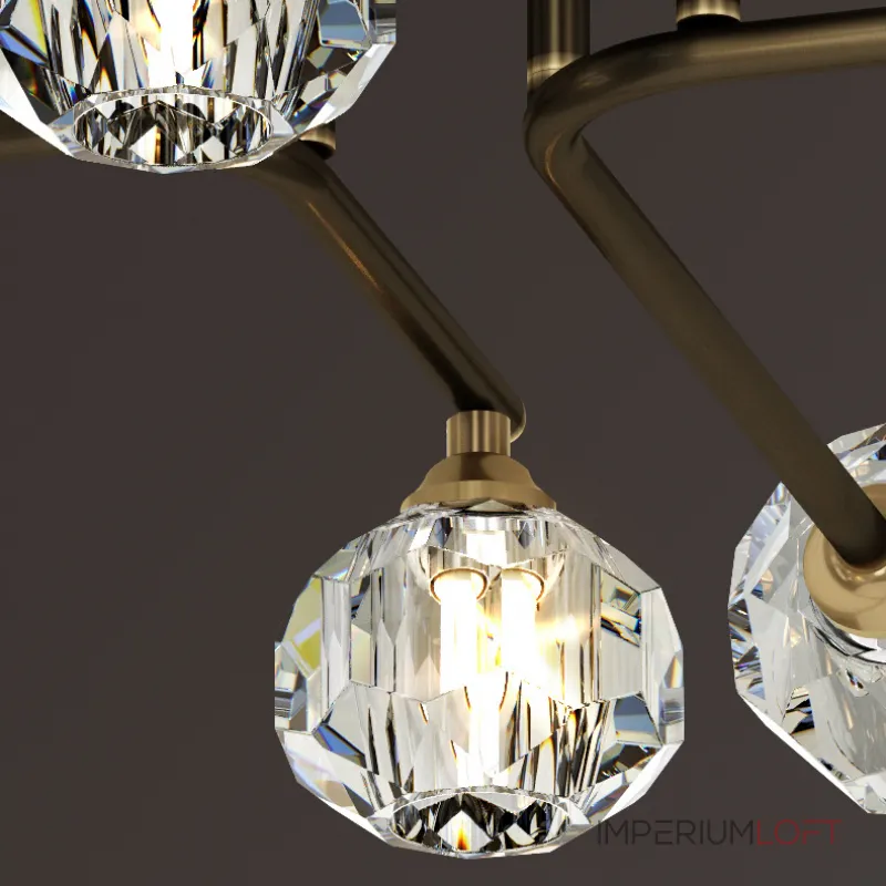 Потолочная люстра RH CH L8 Brass