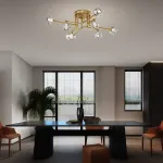 Потолочная люстра RH CH L8 Brass